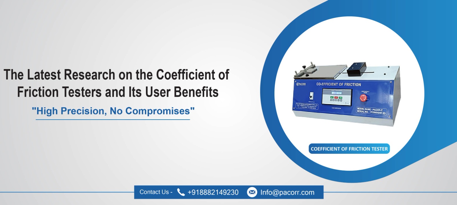 The Latest Research on the Coefficient of Friction Testers and Its User Benefits