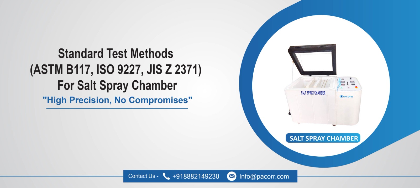 Standard Test Methods (ASTM B117, ISO 9227, JIS Z 2371) For Salt Spray Chamber